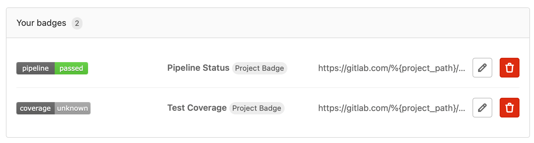 Badges  GitLab