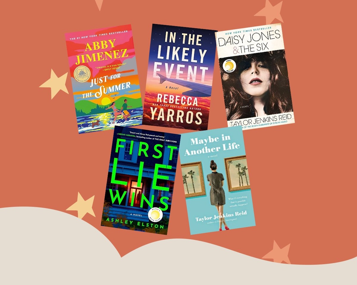 Five books displayed from GoodReads year in review.