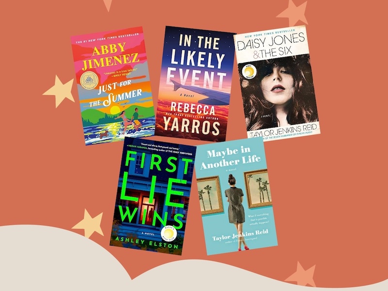 Five books displayed from GoodReads year in review.