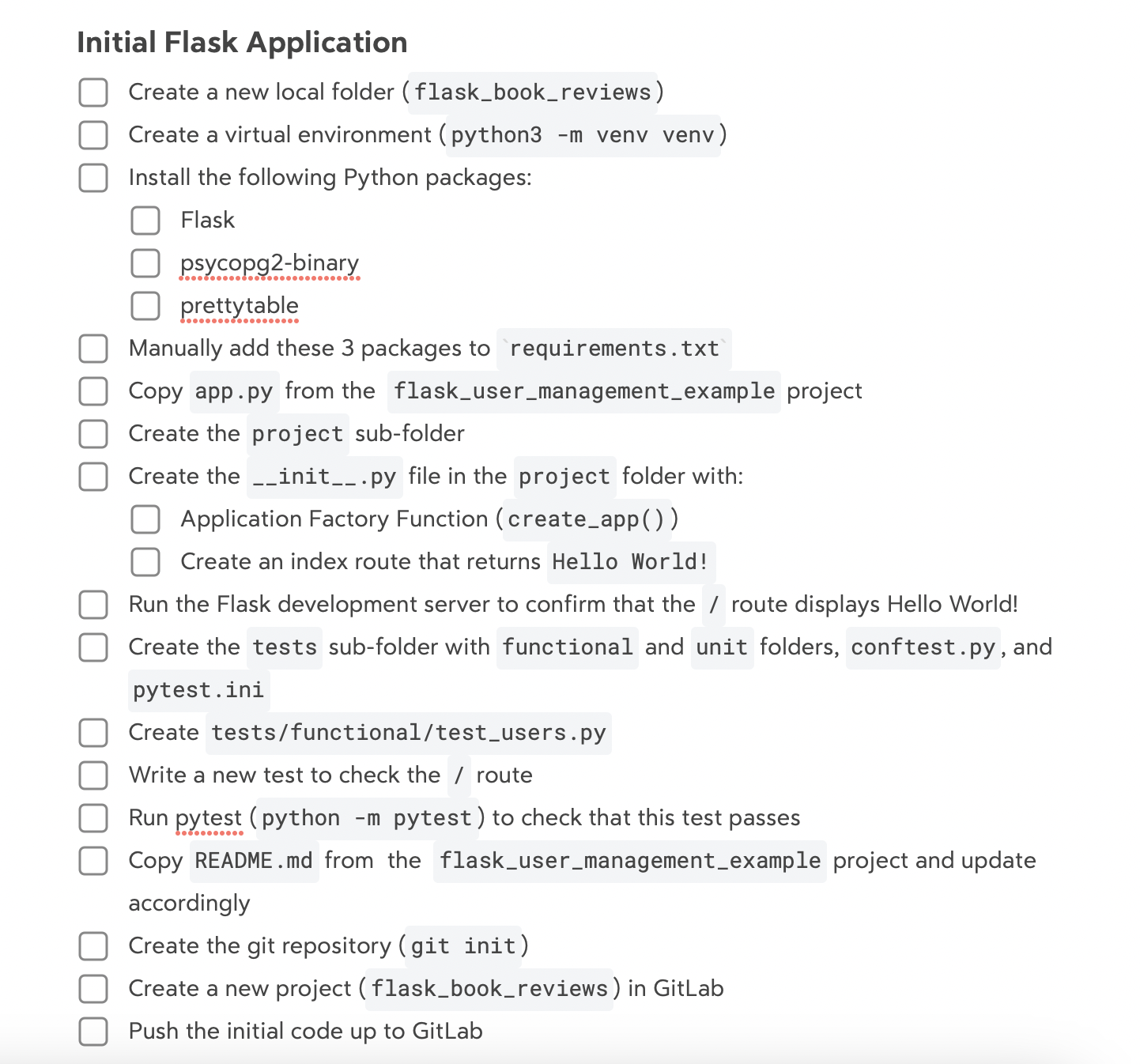 Step 3 - Writing out the major tasks - Implementation